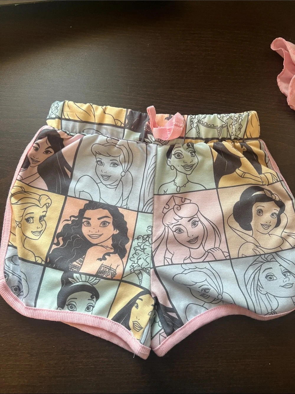 Disney pajamas Pink Princess Graphic Tee & shorts